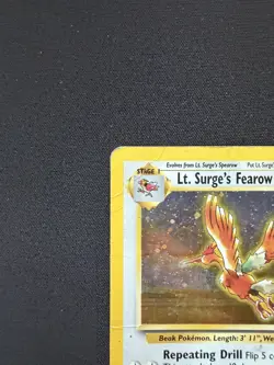 Pokemon Lt. Surge's Fearow 007/132 Gym Heroes Holo TCG - DMG - Image 5