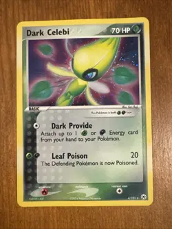 Dark Celebi 4/101 Hidden Legends Holo SWIRL 🌀 Pokemon TCG 2004 - Image 1