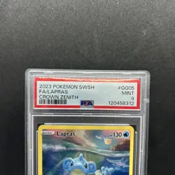 PSA 9 MINT Lapras Crown Zenith #GG05 2023 Pokemon SWSH FULL ART RARE - Image 3