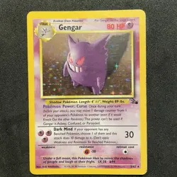 Gengar 5/62 Pokemon Card TCG Fossil Set Unlimited Holo Rare - Image 2
