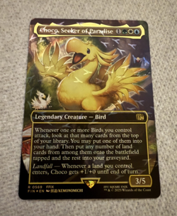 Choco, Seeker of Paradise Borderless Chocobo Track Foil Final Fantasy MTG NM - Image 1