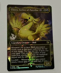 Choco, Seeker of Paradise Borderless Chocobo Track Foil NM Unplayed - Image 1