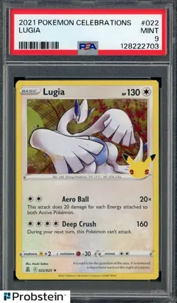 #2 2021 Pokemon Celebrations #022 Lugia PSA 9 MINT - Image 1