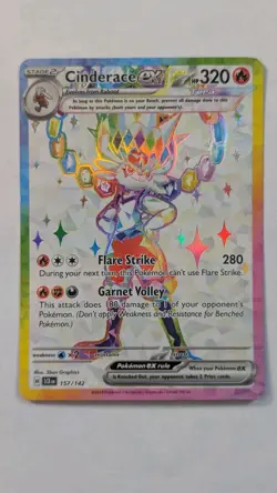 Cinderace EX Stellar Crown Holo Card 157/142SV07 NM/M Condition - Image 1