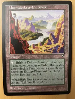 Unentdecktes Paradies Magic Karte MtG Visionen Undiscovered Paradise Visions - Image 1
