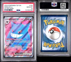 2024 POKEMON TEF EN-TEMPORAL FORCES ULTRA RARE #193 GENGAR EX PSA 10 - Image 3