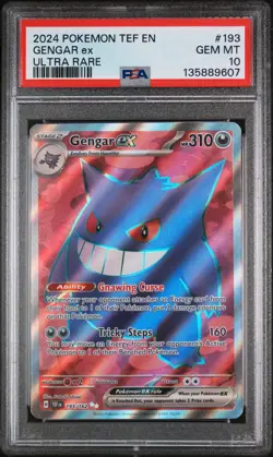 2024 POKEMON TEF EN-TEMPORAL FORCES ULTRA RARE #193 GENGAR EX PSA 10 - Image 1