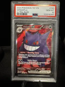 2024 Pokemon Tef EN-Temporal Forces Gengar EX Ultra Rare PSA 10 #193 - Image 1