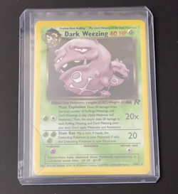 Dark Weezing Holo Rare Team Rocket 14/82 LP Vintage WOTC Pokemon Card - Image 3