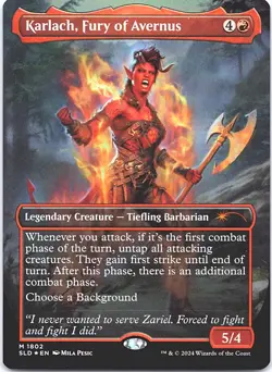 Karlach, Fury of Avernus (Rainbow Foil) 1802 Secret Lair Drop Series NM FOIL MTG - Image 1