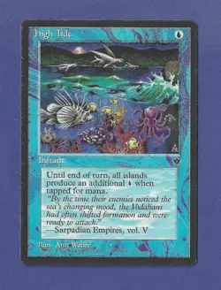 1994 Magic the Gathering - High Tide (Coral) - Instant - Fallen Empires MTG - Image 1
