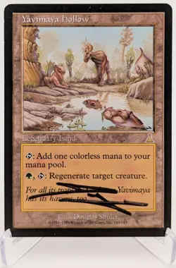 MTG Urza's Destiny - Yavimaya Hollow - Artist Signed Douglas Schuler - HP - Image 1