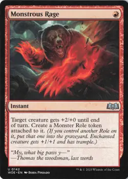 Monstrous Rage U Wilds of Eldraine 142 NM - Image 1