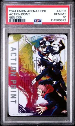Union Arena Action Point '24 Gen Con #AP02 PSA 10 Gem Mint Jujutsu Kaisen POP 30 - Image 1