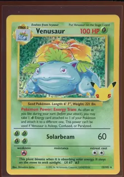 Venusaur Holo 15/102 NM SWSH Celebrations Classic Collection Base Set Pokemon - Image 1