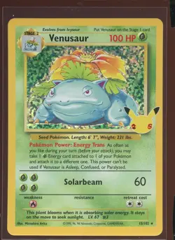 Venusaur Holo 15/102 NM SWSH Celebrations Classic Collection Base Set Pokemon - Image 3