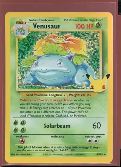 Venusaur Holo 15/102 NM SWSH Celebrations Classic Collection Base Set Pokemon - Image 5