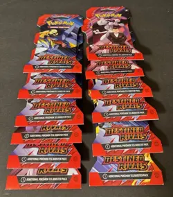 Pokemon TCG Destined Rivals Sleeved Booster Pack Lot of 12 - Image 1
