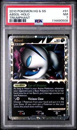 2010 POKEMON TRIUMPHANT ABSOL PRIME #91 ULTRA RARE PSA 7 NM #114490508 - Image 1