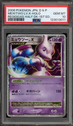 Pokemon Mewtwo Lv.X Regigigas Half Dk. 1st Edition Japanese Holo PSA 10 Gem Mint - Image 1