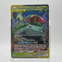 Pokemon Celebi & Venusaur GX 1/181 SM Team Up Ultra Rare Near Mint - Image 1