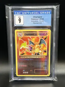 2016 Pokemon XY Evolutions #11 11/108 Charizard Reverse Holo CGC 9 Blue Label - Image 1