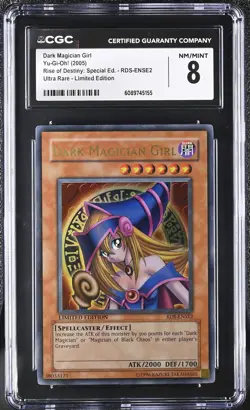 CGC 8 Dark Magician Girl 2005 Rise of Destiny RDS-ENSE2 Limited Ed. Yu-Gi-Oh! - Image 1