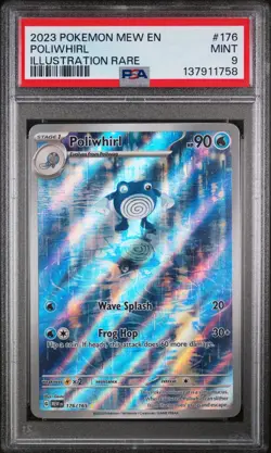 PSA 9 Poliwhirl 176/165 MEW EN-151 Illustration Rare Pokemon Card - Image 1