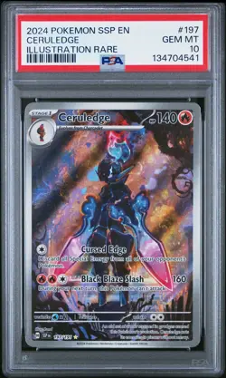 2024 POKEMON SSP EN-SURGING SPARKS ILLUSTRATION RARE #197 CERULEDGE PSA 10 - Image 1