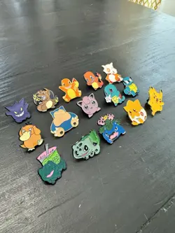 Pokemon Enamel Pin Lot of 15 - Pikachu Charizard Snorlax Squirtle Gengar Etc. - Image 2