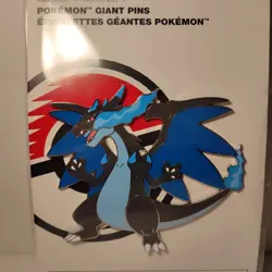 Pokemon Mega Charizard X XL Enamel Pin Official Nintendo Collectible Badge - Image 1