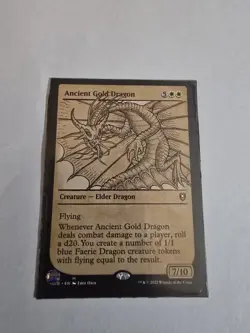 Ancient Gold Dragon Showcase Commander Legends Battle For Baldur's Gate MTG NM - Image 1