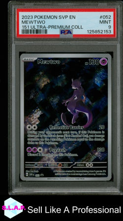 MEWTWO 151 ULTRA-PREMIUM COLL POKEMON SVP DE-SV BLACK STAR PROMO 2023 052 PSA 9 - Image 1