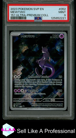 MEWTWO 151 ULTRA-PREMIUM COLL POKEMON SVP EN-SV BLACK STAR PROMO 2023 052 PSA 9 - Image 1
