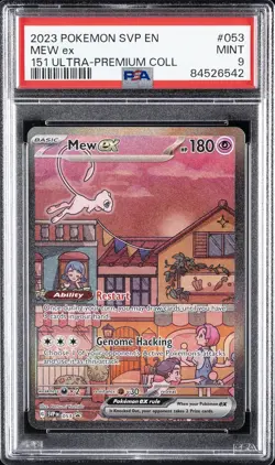 2023 POKEMON SVP EN-SV BLACK STAR PROMO 151 ULTRA-PREMIUM COLL #053 MEW EX PSA 9 - Image 1