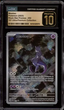 Pokemon Mewtwo 151 Ultra-Premium Coll. Promo SVP EN 052 CGC 10 Pristine - Image 1