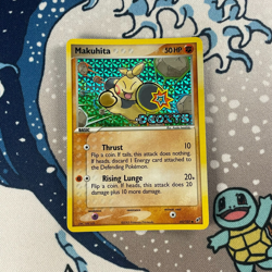 Makuhita 65/107 Reverse Holo Common EX Deoxys Stamped Pokemon Card 2005 LP/NM - Image 1