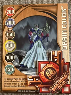 Bakugan New Vestroia Drain Color 🥉 Copper Gate Card 18/48n Tripod Theta - Image 2