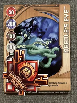 Bakugan New Vestroia Needles Eye 🥉 Copper Gate Card 17/48n Aquos Jelldon - Image 2