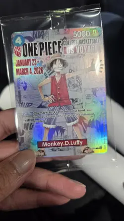 One Piece Monkey D. Luffy U.S Voyage College Basketball Card IN HAND - Image 3