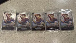 Lot Of 5 Monkey.D.Luffy (Tin Pack Set Vol. 2) P-075 One Piece Sealed Promo Cards - Image 1