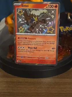 Entei 112/091 SV Paldean Fates Shiny Rare Pokemon NM Condition - Image 1