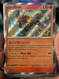 Entei 112/091 SV Paldean Fates Shiny Rare Pokemon NM Condition - Image 1