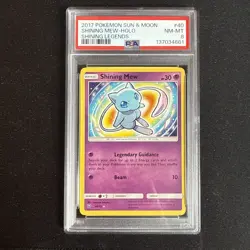 2017 POKEMON SUN & MOON SHINING LEGENDS 40 SHINING MEW-HOLO - PSA 8 - Image 1