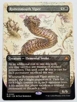 MTG Rottenmouth Viper (Borderless) [Bloomburrow] NM - Image 1