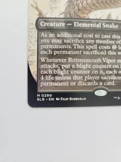 MTG Rottenmouth Viper (Borderless) [Bloomburrow] NM - Image 3