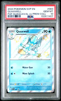 2024 POKEMON SVP EN-SV BLACK STAR PROMO #083 QUAXWELL PSA 10 - Image 1