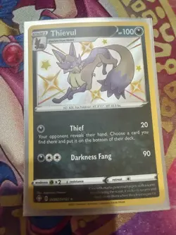 Thievul - SV082/SV122 - Pokemon Shining Fates Sword Shield Shiny Rare Card NM - Image 1