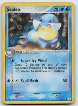 2004 Pokemon Sealeo 47/101 Reverse Holo EX Hidden Legends Vintage 47/101 - Image 1