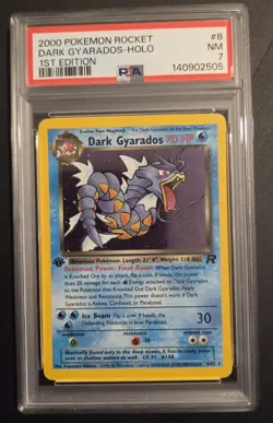 Pokemon Dark Gyarados 1st Edition 2000 PSA 7 NM - Image 1